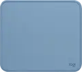 Logitech Studio Series Mouse Pad, Blue, Small 20 x 23 cm, Recycled Polyester Surface, Anti-slip Rubber Base, Spill-repellent Coating, Stitched Edges
