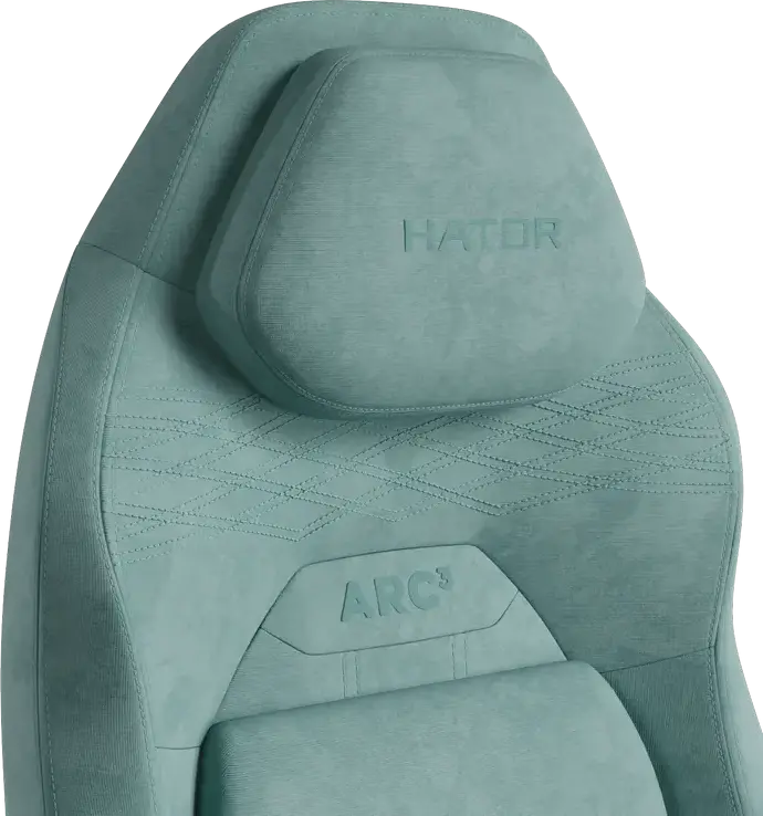 HATOR Arc 3 L Gaming Chair, Velour Fabric, 4D Adjustable Armrests, Aluminum Base, Class 4 Gas Lift, 170 Degree Recline, Max Load 150kg