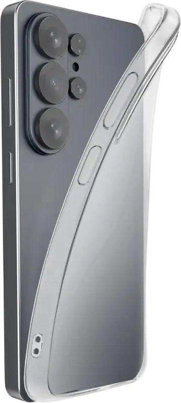 Cellularline Fine Case for Samsung Galaxy S26 Ultra, Ultra-Slim Soft Rubber Protective Cover, Transparent, Anti-Scratch and Shockproof, FINECGALS26UT
