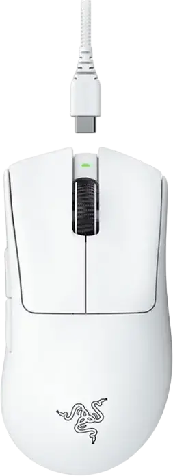 Беспроводная игровая мышь Razer DeathAdder V3 Pro, оптический сенсор Focus Pro 30K, 30 000 DPI, переключатели Gen-3, HyperSpeed Wireless, Белый, RZ01-04630200-R3G1