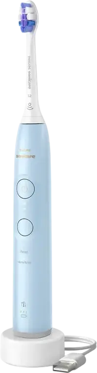 Philips Sonicare 6100 HX7406/01 Electric Toothbrush, 62,000 Movements/Min, 2 Modes, 3 Intensities, Pressure Sensor, S2 Sensitive Brush Head, Li-ion