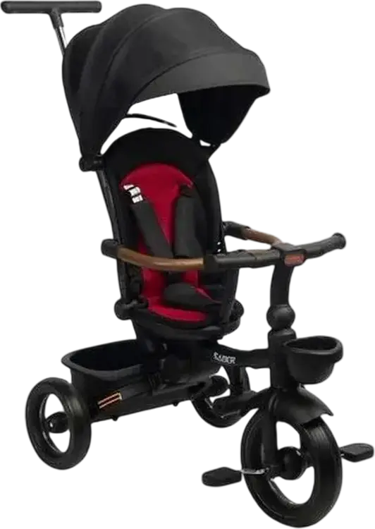 Bicicletă cu trei roți Caretero Saber, Negru | Roșu