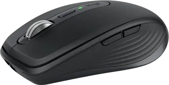 Logitech MX Anywhere 3S Wireless Mouse - Graphite, 8000 DPI Darkfield Sensor, MagSpeed SmartShift Wheel, Quiet Clicks, Logi Bolt & Bluetooth, USB-C Rechargeable