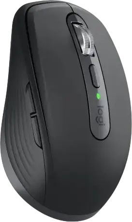 Logitech MX Anywhere 3S Wireless Mouse - Graphite, 8000 DPI Darkfield Sensor, MagSpeed SmartShift Wheel, Quiet Clicks, Logi Bolt & Bluetooth, USB-C Rechargeable