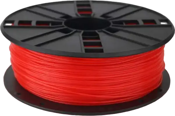 Gembird 3DP-PLA1.75-01 PLA Filament 1.75mm Biodegradable Thermoplastic Polyester 3D Printing Material, Fluorescent Red, 1kg Spool