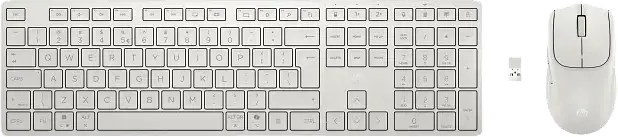 Set Tastatură + Mouse HP 490C, Fără fir, Alb