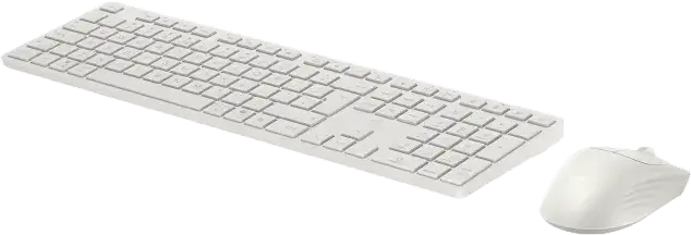 Set Tastatură și Mouse Wireless HP 490C Multi-Device, Alb, Layout Engleză/Rusă, Switch-uri Plunger, Dual-Mode Bluetooth și RF, Tastatură Full-Size, Mouse Silențios