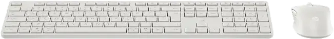 Set Tastatură și Mouse Wireless HP 490C Multi-Device, Alb, Layout Engleză/Rusă, Switch-uri Plunger, Dual-Mode Bluetooth și RF, Tastatură Full-Size, Mouse Silențios