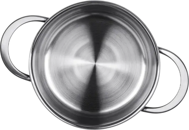 Ardesto AR0730S Black Mars Stainless Steel Pot 3L, 20cm Diameter, 18/10 Steel, Glass Lid with Steam Vent, Induction Compatible, Dishwasher Safe