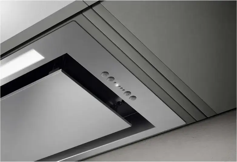 Elica LANE IX/A/52 Built-in Kitchen Hood, Stainless Steel, 1050 m3/h Max Extraction, 3 Speeds + Intensive, LED Lighting, 52 cm Width, Grey Inox