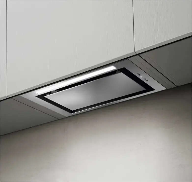 Elica LANE IX/A/52 Built-in Kitchen Hood, Stainless Steel, 1050 m3/h Max Extraction, 3 Speeds + Intensive, LED Lighting, 52 cm Width, Grey Inox