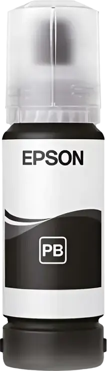 Epson 115 Claria ET Premium Photo Black Dye-based Ink Bottle 70ml for EcoTank L8160 L8180 Printers, C13T07C14A, 2300 Page Yield