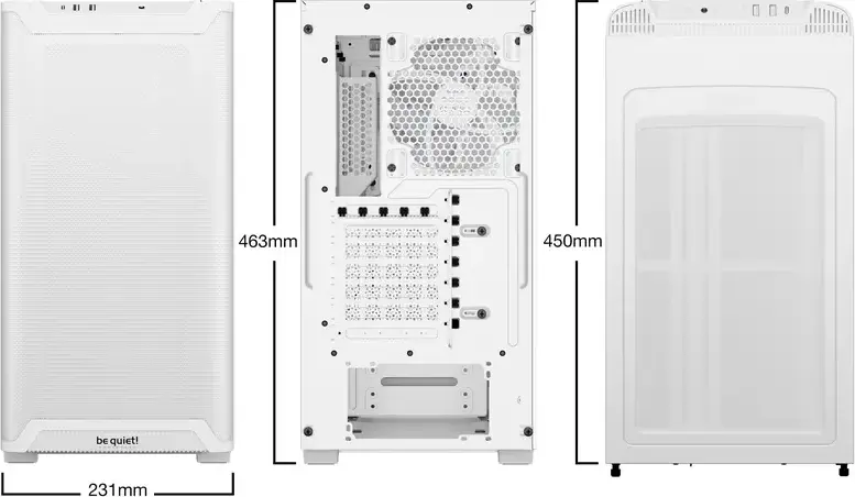 Carcasa be quiet! Pure Base 501 LX Midi-Tower, Alb, ATX/M-ATX/Mini-ITX, 4 Ventilatoare Light Wings LX PWM, Panou Sticla Temperata, Suport GPU Vertical