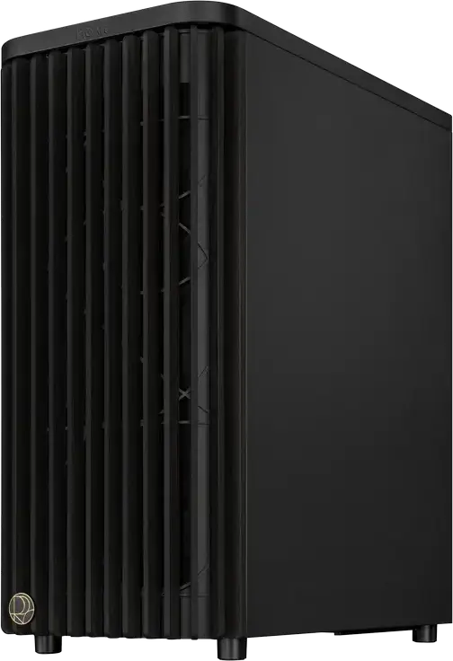 Carcasa Midi-Tower ASUS ProArt PA401 Wood Edition, Panou frontal lemn de Frasin FSC, Sticla Temperata, ATX/mATX/ITX, 3 Ventilatoare, USB-C 20Gbps, Negru