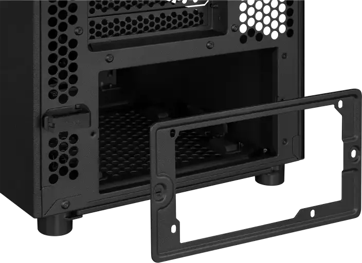 Carcasa Midi-Tower ASUS ProArt PA401 Wood Edition, Panou frontal lemn de Frasin FSC, Sticla Temperata, ATX/mATX/ITX, 3 Ventilatoare, USB-C 20Gbps, Negru
