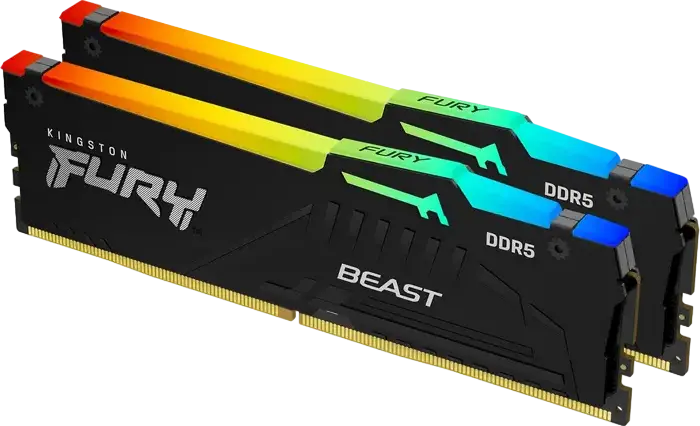 Memorie RAM Kingston FURY Beast RGB, DDR5 SDRAM, 5600 MHz, 64GB, KF556C36BBEAK2-64