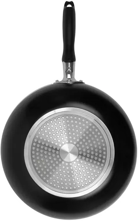 RESTO 93602 ANTARES Wok Pan, 28 cm Diameter, Aluminium with PFLUON Non-Stick Coating, Bakelite Handle, Black