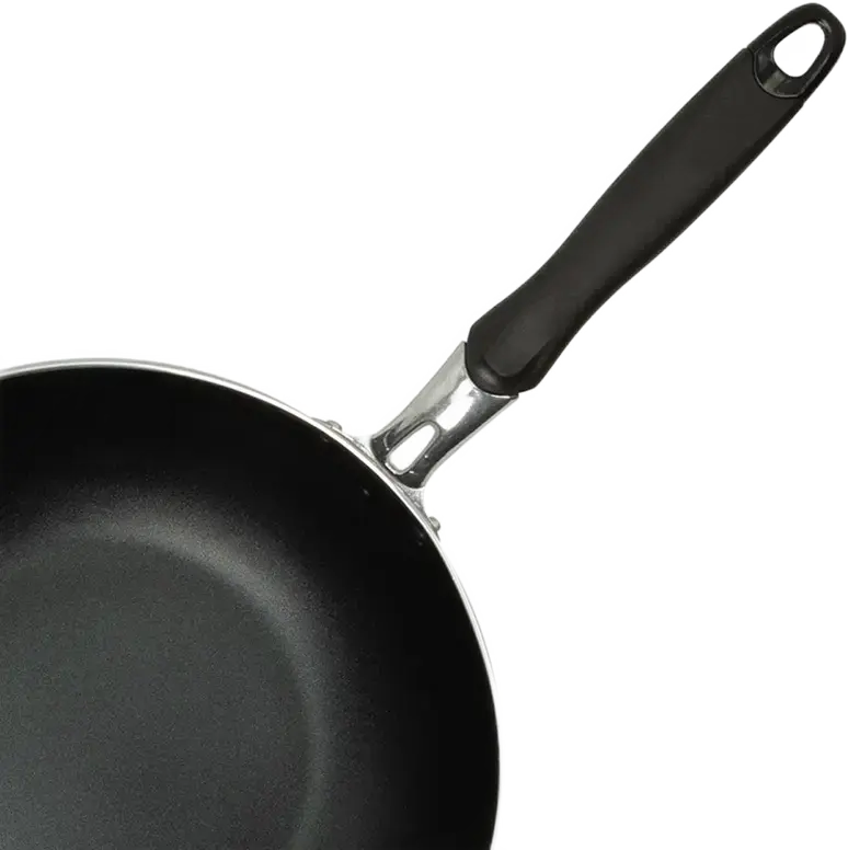 RESTO 93602 ANTARES Wok Pan, 28 cm Diameter, Aluminium with PFLUON Non-Stick Coating, Bakelite Handle, Black