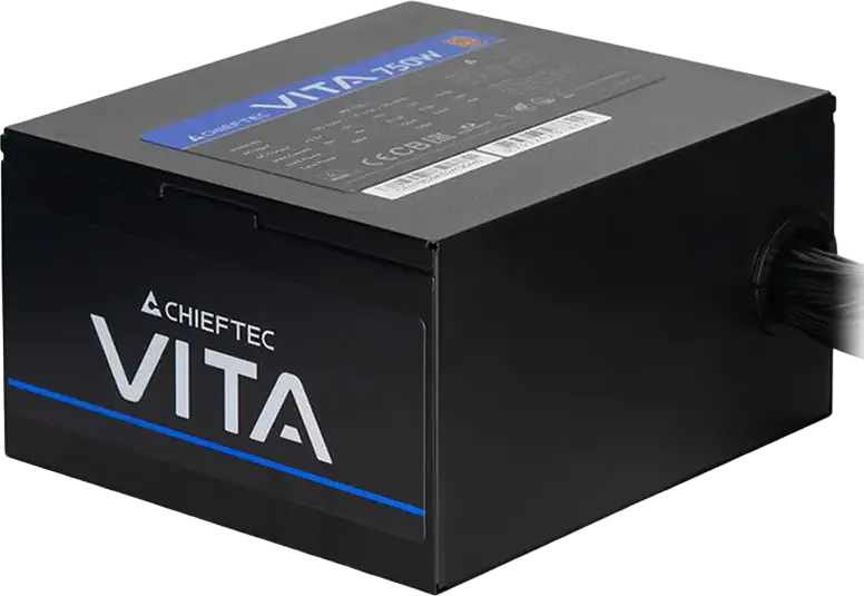Sursa Alimentare Chieftec Vita BPX-750-S 750W, Eficienta 80 Plus Bronze, Format ATX, PFC Activ, Ventilator FDB 120mm, Cabluri Plate Negre