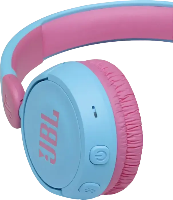 Casca JBL JR310 pentru Copii, On-Ear cu Fir, Limitare Volum 85dB Safe Sound, Microfon Integrat, Design Pliabil cu Banda Padded, Albastru Deschis