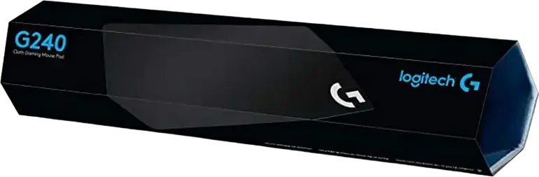 Logitech G240 Cloth Gaming Mouse Pad, Heat-Treated Black Textile Surface, Rubber Base, 340 x 280 x 1 mm, Optimized for Low-DPI Precision