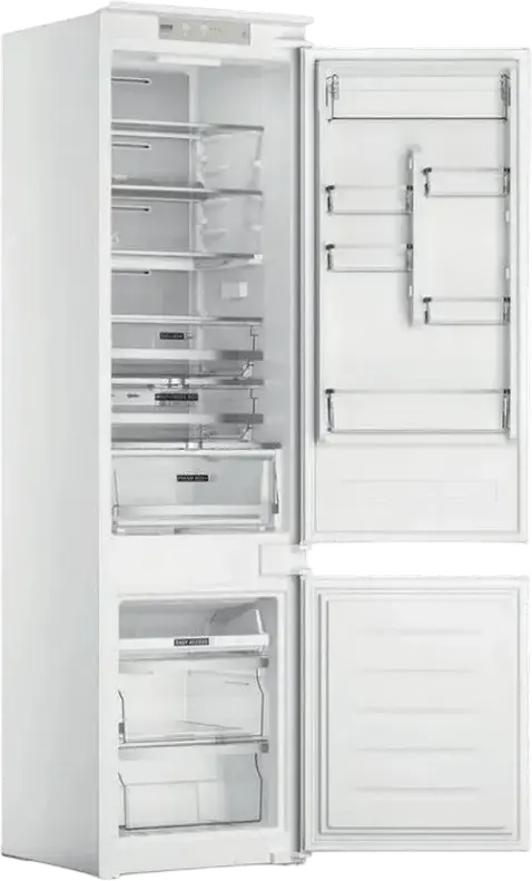 Whirlpool WHC20 T573 Built-in Refrigerator-Freezer, Full No Frost, 6th Sense, 280L Total Volume, Energy Class D, White, 193.5x54x54.5 cm