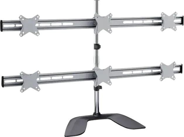 Suport birou pentru monitoare Reflecta PLANO DeskStand 23-1010 S, Argintiu