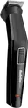 Мультитриммер 6-в-1 BaByliss MT725E, самозатачивающиеся лезвия из нержавеющей стали, длина стрижки 0.4-7 мм, моющиеся насадки, LED-индикатор, Цвет: черный