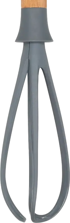 Resto Kitchenware 94205 SUBRA Egg Whisk, PBT Plastic and Beech Wood Handle, Heat Resistant up to 210°C, 30 x 7.2 x 7.2 cm, Grey