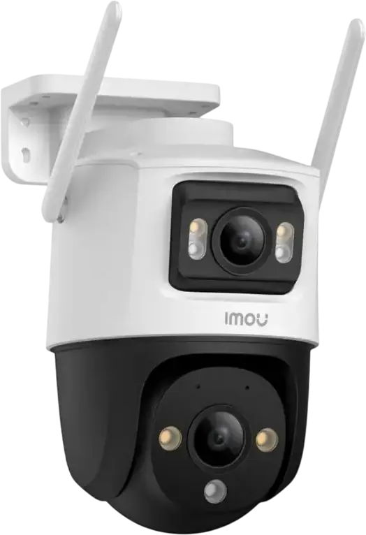 IMOU Cruiser Dual Outdoor PTZ Security Camera, Dual-Lens 8MP (4K), 360 Degree Coverage, Smart Color Night Vision, AI Human and Vehicle Detection, IP66, Two-Way Talk, White