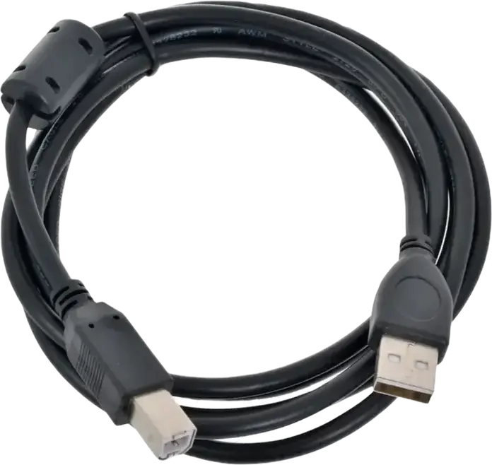 Кабель передачи данных Gembird CCF-USB2-AMBM-6 USB 2.0, USB Type-A - Type-B Male, 1.8м, позолоченные коннекторы, ферритовый фильтр, черный