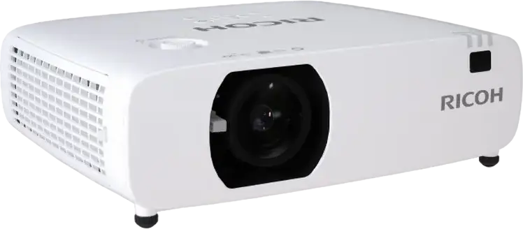 Ricoh PJ WUL5A50 Laser Projector, WUXGA 1920x1200, 5200 ANSI Lumens, 3LCD, 4K Input, 20,000h Lamp Life, 1.6x Zoom, Lens Shift, White