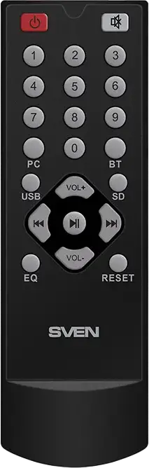 SVEN MS-301 2.1 Multimedia Speaker System, 46W Total Power, Bluetooth, USB, SD Card, MDF Casing, TFT LED Display, Remote Control, Black