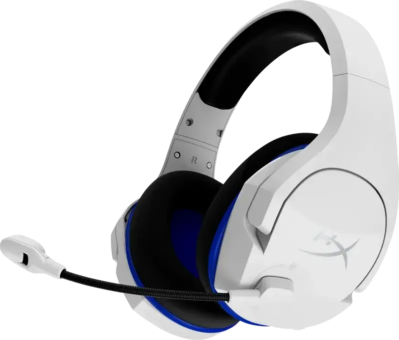 HyperX Cloud Stinger Core Wireless Gaming Headset HHSS1C-KB-WT/G, 2.4GHz Wireless, Noise-Cancelling Swivel-to-Mute Mic, 17h Battery, PS5, PS4, PC, White