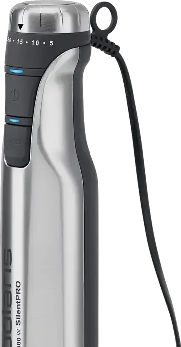 Set Blender Vertical Polaris PHB 1583L SilentPRO, 1500W, 25 Trepte de Viteza, Cuitit cu 4 Lame Titan, Inox, Toator 0.5L, Argintiu