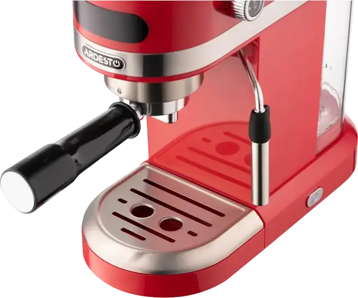Espressor Manual Ardesto YCM-E1501, 1350W, Pompa Italiana ULKA 20 Bar, Control PID Ecran Tactil, Rezervor Apa 1.4L, Spumator Lapte, Rosu