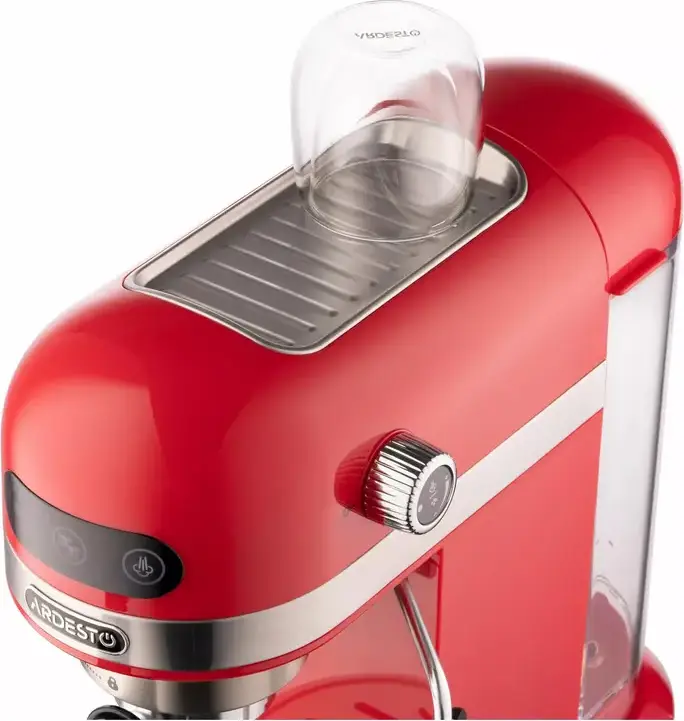 Espressor Manual Ardesto YCM-E1501, 1350W, Pompa Italiana ULKA 20 Bar, Control PID Ecran Tactil, Rezervor Apa 1.4L, Spumator Lapte, Rosu