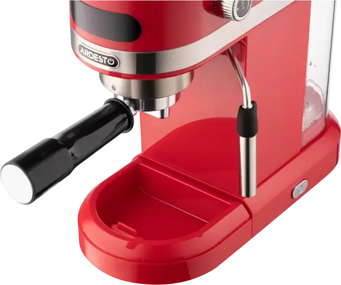 Espressor Manual Ardesto YCM-E1501, 1350W, Pompa Italiana ULKA 20 Bar, Control PID Ecran Tactil, Rezervor Apa 1.4L, Spumator Lapte, Rosu