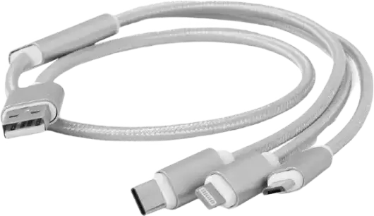 Cablu încărcare și sincronizare Cablexpert CC-USB2-AM31-1M-G, USB Type-A/Micro USB, Type-C, Lighting, 1m, Alb