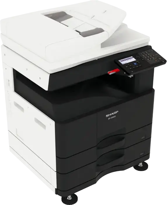 Imprimanta Multifunctionala Laser A3 Mono Sharp BP-20M24, Printare Copiere Scanare, 24 ppm, Duplex, Scanner RSPF 100 foi, 1GB RAM, Ethernet USB