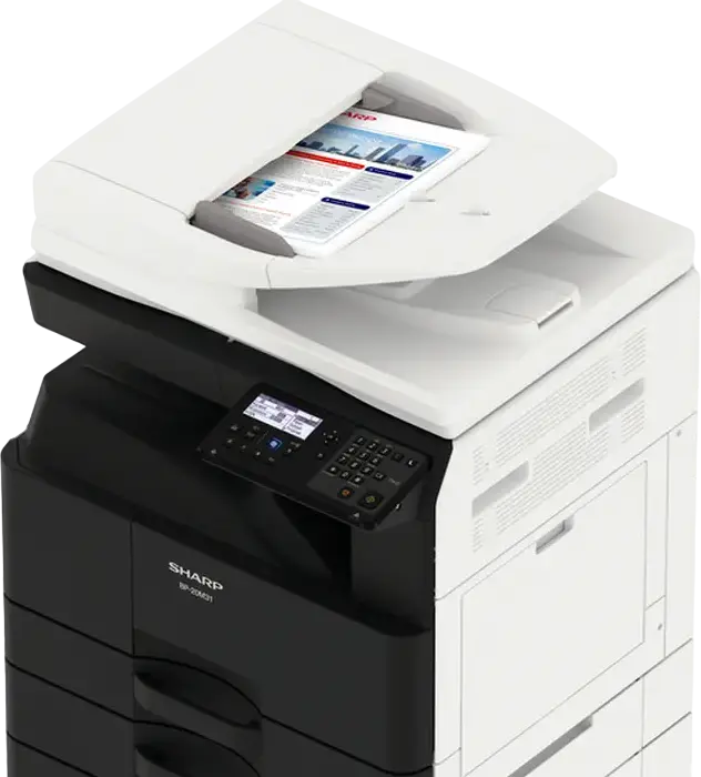 Imprimanta Multifunctionala Laser A3 Mono Sharp BP-20M24, Printare Copiere Scanare, 24 ppm, Duplex, Scanner RSPF 100 foi, 1GB RAM, Ethernet USB
