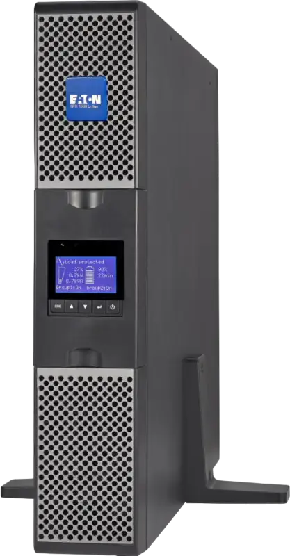 Eaton 9PX1500IRT2U-L Online Double Conversion UPS, 1500VA/1500W, Lithium-ion Battery, 2U Rack/Tower Convertible, 8x IEC C13, LCD Display, Black