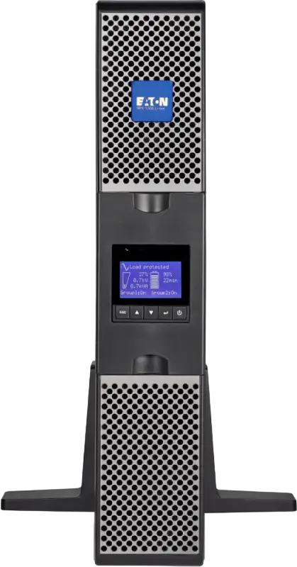 Eaton 9PX1500IRT2U-L Online Double Conversion UPS, 1500VA/1500W, Lithium-ion Battery, 2U Rack/Tower Convertible, 8x IEC C13, LCD Display, Black