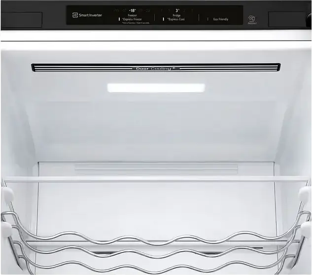 LG GBV3200DEP Freestanding Combi Fridge Freezer, No Frost, 387L, Graphite Black, Smart Inverter Compressor, DoorCooling+, LINEARCooling, 59.5x203x68.2 cm