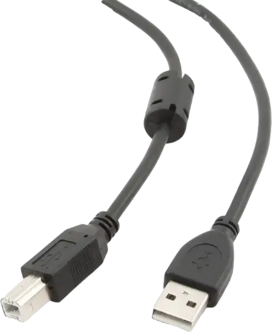 Cablu Cablexpert CCF-USB2-AMBM-10 USB 2.0 Type-A la Type-B, 3m, Negru, Contacte Platinate cu Aur, Manta PVC cu Filtru Ferrite