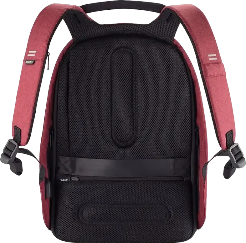 XD Design Bobby Hero Small Anti-Theft Backpack, Red, Water-Repellent R-pet Fabric, for 13.3 inch Laptops and 12.9 inch Tablets, USB Charging Port, 380x265x140mm