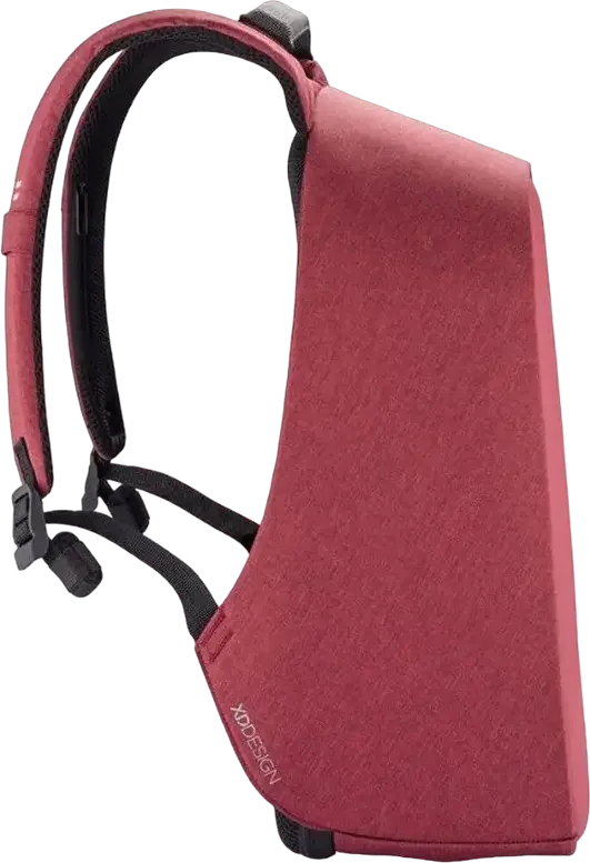 XD Design Bobby Hero Small Anti-Theft Backpack, Red, Water-Repellent R-pet Fabric, for 13.3 inch Laptops and 12.9 inch Tablets, USB Charging Port, 380x265x140mm