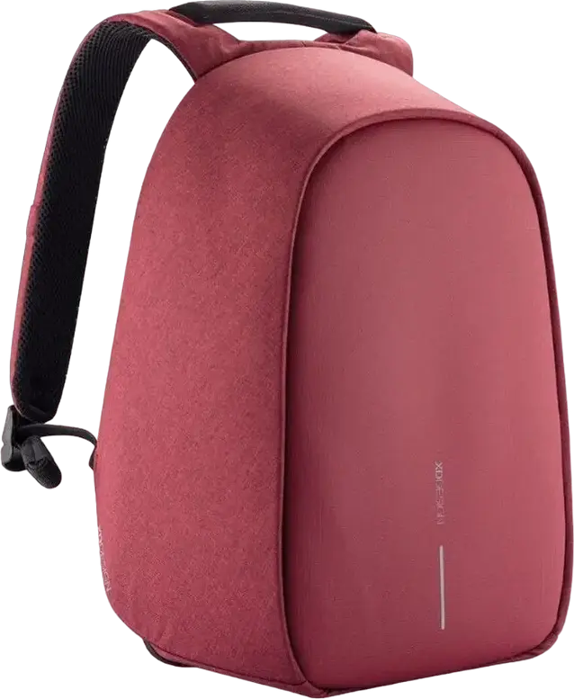 XD Design Bobby Hero Small Anti-Theft Backpack, Red, Water-Repellent R-pet Fabric, for 13.3 inch Laptops and 12.9 inch Tablets, USB Charging Port, 380x265x140mm