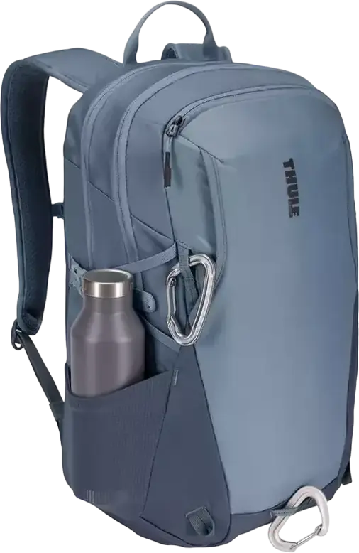 Thule EnRoute Backpack 23L, 400D Nylon, Fits 16 inch Laptop and 10.5 inch Tablet, Water-Resistant YKK Zippers, Trolley Sleeve, Pond Blue