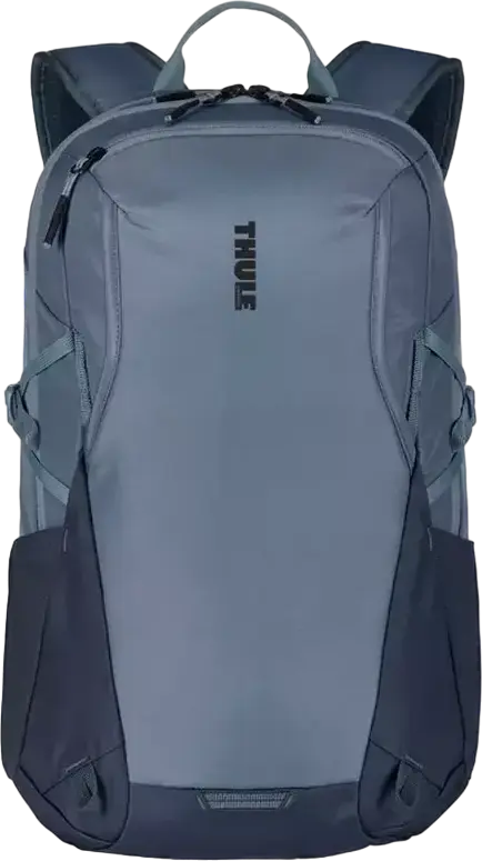 Thule EnRoute Backpack 23L, 400D Nylon, Fits 16 inch Laptop and 10.5 inch Tablet, Water-Resistant YKK Zippers, Trolley Sleeve, Pond Blue